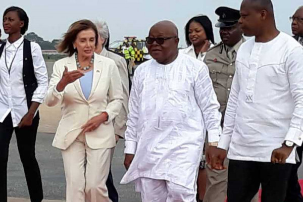  US Speaker Pelosi and delegation in Ghana